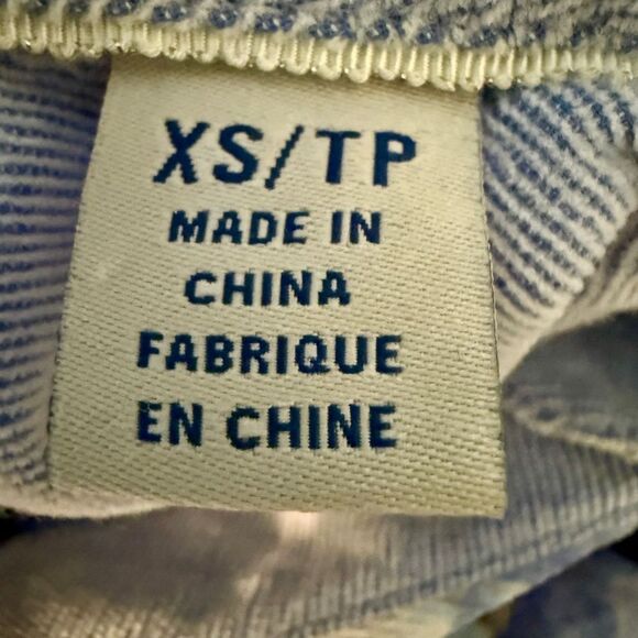 Tommy Bahama XS Floral Button Down Shirt 100% Cotton Long Sleeve Blue Beige - Picture 4 of 5